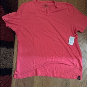 Lucky Brand Red Burnout Tee